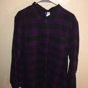 Black and purple flannel